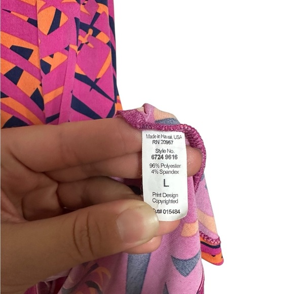 Tori Richard | Bright Mini Dress | Tori Richard Honolulu | Hawaiian | Large - Picture 3 of 4